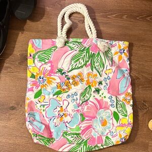 Floral Pink Tote Bag
